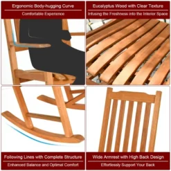 Tangkula 2 PCS Outdoor Eucalyptus Rocking Chair Single Rocker For Patio Deck Natural 15 Tangkula 2 PCS Outdoor Eucalyptus Rocking Chair Single Rocker For Patio Deck Natural -Tangkula Shop GUEST bfaed39f 3ace 48f7 a3f5 8f6d6112b24a