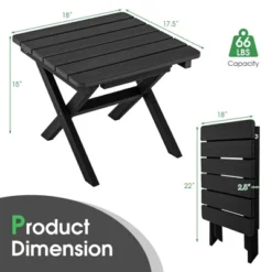 Tangkula 2 Pieces Folding Adirondack Side Table Poolside Garden Patio Black 17 Tangkula 2 Pieces Folding Adirondack Side Table Poolside Garden Patio Black -Tangkula Shop GUEST bfc0a6a7 12cc 4001 a33d 242cc0db5bb6