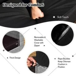 Tangkula 9 Pieces Outdoor Patio Furniture Set W/ 32" Propane Fire Pit Table Sectional Sofa Set W/ Storage Box Black/Gray/Navy/Red/Turquoise/Off White -Tangkula Shop GUEST bfc47221 c65b 4a5e 82d4 b91b648173ee 1