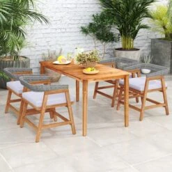Tangkula 5-Piece Patio Dining Set - Solid Acacia Wood & Rattan Chairs with Cushions 19 Tangkula 5-Piece Patio Dining Set - Solid Acacia Wood & Rattan Chairs with Cushions -Tangkula Shop GUEST bfe9e3cd a191 44bc 87dc ed56ebac46f1