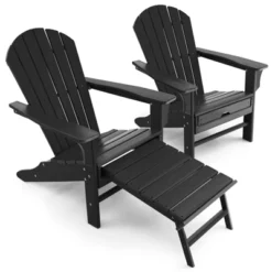 Tangkula 2PCS HDPE Adirondack Chair W/Ergonomic Design&Ottoman Outdoor Lounge Armchair Chair For Yard&Patio Black/Coffee/Grey/Turquoise/White 14 Tangkula 2PCS HDPE Adirondack Chair W/Ergonomic Design&Ottoman Outdoor Lounge Armchair Chair For Yard&Patio Black/Coffee/Grey/Turquoise/White -Tangkula Shop GUEST c0b03c23 0b37 42f4 bfa4 4ecef6adabd2