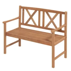 Tangkula 2-Person Acacia Wood Bench Outdoor Slats Loveseat Chair With Armrest Backrest Sturdy Frame 800lbs Load Capacity 17 Tangkula 2-Person Acacia Wood Bench Outdoor Slats Loveseat Chair With Armrest Backrest Sturdy Frame 800lbs Load Capacity -Tangkula Shop GUEST c159e355 1fd0 47ea 9250 c19a54a52d88