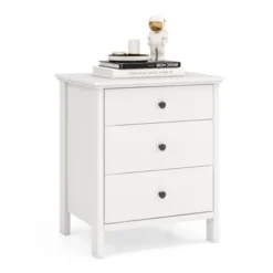 Tangkula 3-Drawer Modern Nightstand Bedside Table Wooden End Table White/Black 19 Tangkula 3-Drawer Modern Nightstand Bedside Table Wooden End Table White/Black -Tangkula Shop GUEST c16e6e4a bc32 4fd1 9082 37fd3fcb0757