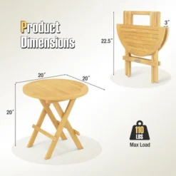 Tangkula Teak Wood Folding Patio Side Table - Portable Outdoor End Table 15 Tangkula Teak Wood Folding Patio Side Table - Portable Outdoor End Table -Tangkula Shop GUEST c2c44e01 f499 47d4 855d b4dd1fdaecfc