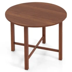 Tangkula 36" Foldable Kitchen Table Round Dining Table W/Solid Rubber Wood Legs -Tangkula Shop GUEST c3144e59 91e6 4d6a 976d 1050edeccfad
