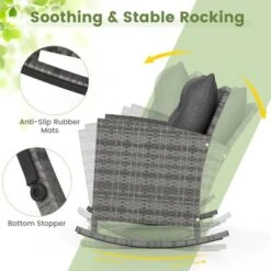 Tangkula 3-Piece All-Weather Wicker Outdoor Rocking Chair Set with Table -Tangkula Shop GUEST c32f75ff f195 4de6 add7 8d4431267981