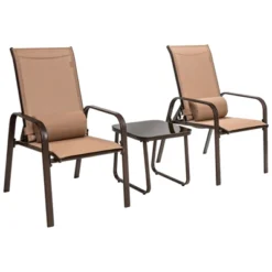 Tangkula 3-Piece Outdoor Bistro Set with Adjustable Reclining Chairs & Tempered Glass Table -Tangkula Shop GUEST c3c03885 0b1e 4549 9c89 8e4f9c2790dc