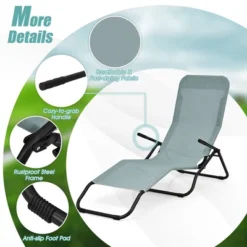 Tangkula 2 PCS Outdoor Chaise Lounge Folding Stacking Reclining Chairs 13 Tangkula 2 PCS Outdoor Chaise Lounge Folding Stacking Reclining Chairs -Tangkula Shop GUEST c43ff2ed 14e9 4095 afef ecf6c54491a5