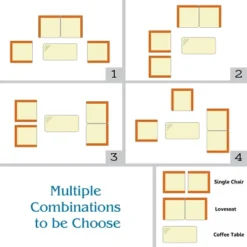 Tangkula 4PCS Rattan Furniture Set Coffee Table Cushioned Sofa Garden Lawn Patio Navy 10 Tangkula 4PCS Rattan Furniture Set Coffee Table Cushioned Sofa Garden Lawn Patio Navy -Tangkula Shop GUEST c520bc92 1281 4856 90d3 c8b97ced0d3f