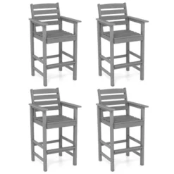 Tangkula Patio Bar Stools Set Of 4 Tall Adirondack Chair W/ Backrest Armrests & Footrests 22 Tangkula Patio Bar Stools Set Of 4 Tall Adirondack Chair W/ Backrest Armrests & Footrests -Tangkula Shop GUEST c56bb0c4 af20 4ff0 b080 7e0ad07ad97e