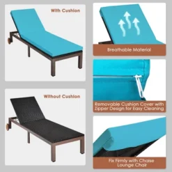 Tangkula 2PC Adjustable Patio Rattan Recliner Chaise Lounge Chair W/ Cushion Wheels 16 Tangkula 2PC Adjustable Patio Rattan Recliner Chaise Lounge Chair W/ Cushion Wheels -Tangkula Shop GUEST c5c34f97 11e5 49f2 aa20 ce81c5f3ed20