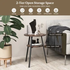 Tangkula 2-tier Accent Coffee Tea Table Nightstand Bedside Table W/ Storage Shelf 10 Tangkula 2-tier Accent Coffee Tea Table Nightstand Bedside Table W/ Storage Shelf -Tangkula Shop GUEST c5e8570d ad2a 4d69 88e1 f119236717df
