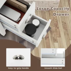 Tangkula 2PCS Nightstand Side End Sofa Table W/ 2 Drawers For Living Room Bedroom White 14 Tangkula 2PCS Nightstand Side End Sofa Table W/ 2 Drawers For Living Room Bedroom White -Tangkula Shop GUEST c6896f0c 34a3 48f4 95a2 ded460a2de1e