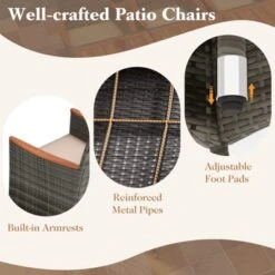 Tangkula 9PCS Patio Rattan Furniture Dining Set Acacia Wood Table Cushioned Chair For Outdoor -Tangkula Shop GUEST c68c23b3 4a82 450d 8e05 c457ab6436dd