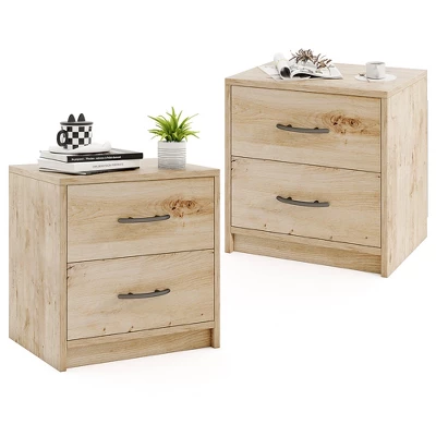 Tangkula 2PCS 2-Drawer Nightstand Modern Bedside Table W/ Storage For Living Room Bedroom 10 Tangkula 2PCS 2-Drawer Nightstand Modern Bedside Table W/ Storage For Living Room Bedroom - Image 10