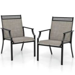 Tangkula Patio Dining Chairs Set Of 4 All Weather Outdoor Chairs W/ High Back & Armrests -Tangkula Shop GUEST c6f9a190 f7d2 4ea8 8906 765c763c8ccf