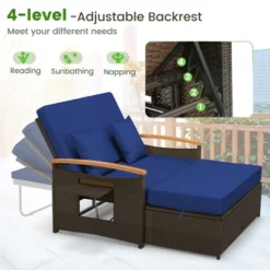 Tangkula 3-in-1 Outdoor Wicker Daybed & Loveseat Set with Storage Ottoman -Tangkula Shop GUEST c73bf9da 39cb 4bd1 9d82 56a8931da7eb