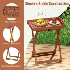 Tangkula Solid Wood Patio Tray Table with Removable Serving Top -Tangkula Shop GUEST c75d3497 3ca0 4246 bf72 fc09427a23e3 1