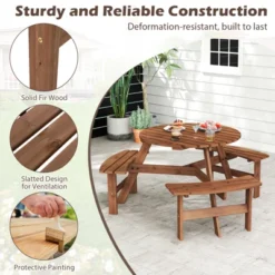 Tangkula 6-Person Round Picnic Table Set W/ 3 Built-in Benches 2" Umbrella Hole 15 Tangkula 6-Person Round Picnic Table Set W/ 3 Built-in Benches 2" Umbrella Hole -Tangkula Shop GUEST c7a8366a b93f 4164 aa66 48fac1142c5d