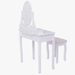 Tangkula Mirrored Dressing Table Wooden Vanity Makeup Unit W/ Cushioned Stool 17 Tangkula Mirrored Dressing Table Wooden Vanity Makeup Unit W/ Cushioned Stool -Tangkula Shop GUEST c81e7fc3 83ee 476e 9c8f 58d5947ba084