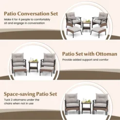 Tangkula 5-Piece Wicker Patio Furniture Set: 2 Rattan Chairs, Ottomans & 2-Tier Side Table 16 Tangkula 5-Piece Wicker Patio Furniture Set: 2 Rattan Chairs, Ottomans & 2-Tier Side Table -Tangkula Shop GUEST c89b1693 8bb8 41fc aa5c 6ac1c716122f