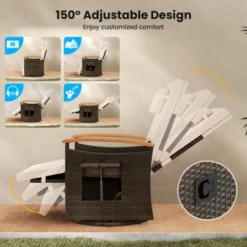Tangkula 2-Piece Outdoor 360° Swivel Rattan Recliner Set with Side Table 11 Tangkula 2-Piece Outdoor 360° Swivel Rattan Recliner Set with Side Table -Tangkula Shop GUEST c8e1a6a9 8a6d 4e89 b13f 9b6bca2083dd