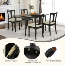 Tangkula Set Of 4 Upholstered Wooden Dining Chair W/ Seat Storage Space -Tangkula Shop GUEST c8e1f069 8366 4309 91cf e4214202592d