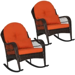 Tangkula 2-Piece Patio Garden Wicker Rattan Rocking Chair Furniture W/ Cushion 11 Tangkula 2-Piece Patio Garden Wicker Rattan Rocking Chair Furniture W/ Cushion -Tangkula Shop GUEST c94ab1f8 a645 42cb 8529 eea07c129a98