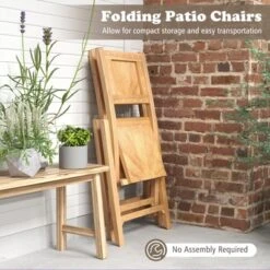 Tangkula 4 PCS Folding Patio Chairs W/ Inclined Backrest Teak Wood Outdoor Dining Chairs 13 Tangkula 4 PCS Folding Patio Chairs W/ Inclined Backrest Teak Wood Outdoor Dining Chairs -Tangkula Shop GUEST c9acc77b 1ffb 4466 8f73 c7ed2395df11 1