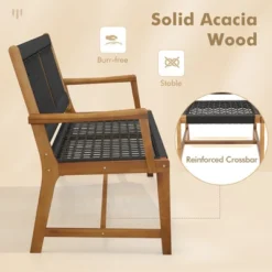 Tangkula Patio 4PCS Acacia Wood Dining Chairs All-Weather Rope Woven Armchairs Outdoor 14 Tangkula Patio 4PCS Acacia Wood Dining Chairs All-Weather Rope Woven Armchairs Outdoor -Tangkula Shop GUEST c9d63de6 fd2e 4ff6 86cf e81efc25f1eb