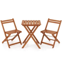 Tangkula 3-Piece Outdoor Wood Bistro Set with Folding Chairs and Dining Table 17 Tangkula 3-Piece Outdoor Wood Bistro Set with Folding Chairs and Dining Table -Tangkula Shop GUEST ca40cf73 a6c1 4b43 8542 4ee96d0bdc7b