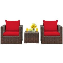 Tangkula 3-Piece Outdoor Patio Rattan Furniture Set with Cushioned Sofas 13 Tangkula 3-Piece Outdoor Patio Rattan Furniture Set with Cushioned Sofas -Tangkula Shop GUEST cb11688c 67e9 4836 8359 58d39aa678a3