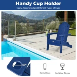 Tangkula Folding Patio Adirondack Chair - Weather Resistant Navy with Cup Holder 9 Tangkula Folding Patio Adirondack Chair - Weather Resistant Navy with Cup Holder -Tangkula Shop GUEST cb4ca367 8897 47ec aa3d d13c249380f3