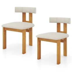 Tangkula Dining Chair Set Of 4 Upholstered Kitchen Chair W/ Padded Seat & Curved Backrest -Tangkula Shop GUEST cb8c7dac c4a8 4ff4 b6dc 06cba8f99455