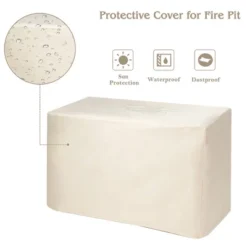 Tangkula 7PCS Patio Rattan Furniture Set Fire Pit Table Cover Cushion -Tangkula Shop GUEST cbd49703 9446 4193 8a37 af4820bf5310