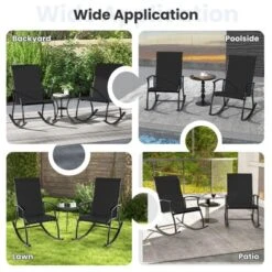 Tangkula Set Of 2 Outdoor Rocking Chair Patio Rocker W/ Breathable Fabric Black 13 Tangkula Set Of 2 Outdoor Rocking Chair Patio Rocker W/ Breathable Fabric Black -Tangkula Shop GUEST cbd62889 e749 49ab a492 3c3cd47cefad