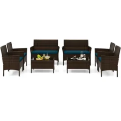 Tangkula Set Of 8 Furniture Set W/ Washable Cushions & Tempered Glass Coffee Table 16 Tangkula Set Of 8 Furniture Set W/ Washable Cushions & Tempered Glass Coffee Table -Tangkula Shop GUEST cbfcfbf0 4d26 4d96 b398 1f70eee3a1fd