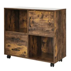 Tangkula Mobile File Cabinet With 2 Drawers Lateral Printer Stand With Shelves Storage -Tangkula Shop GUEST ccc73b1b 01f2 4e73 8174 bc5a67fbdb09
