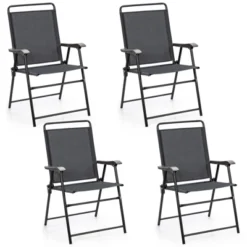 Tangkula 4-Piece Folding Patio Chairs with High Back & Armrests -Tangkula Shop GUEST cce19179 0ed3 420d a992 ea3f3b85df52