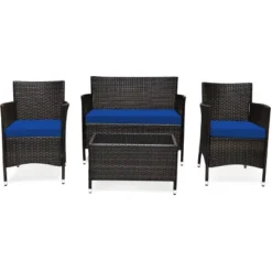 Tangkula 4-Piece Patio Rattan Wicker Conversation Furniture Set 29 Tangkula 4-Piece Patio Rattan Wicker Conversation Furniture Set -Tangkula Shop GUEST cd160298 ab8d 4709 a2ec c4c94b692759
