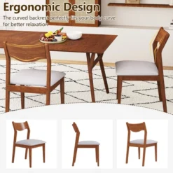 Tangkula Wooden Dining Chair Set Of 2 W/ Rubber Wood Frame Wide Padded Seat 11 Tangkula Wooden Dining Chair Set Of 2 W/ Rubber Wood Frame Wide Padded Seat -Tangkula Shop GUEST cd3942e0 6e76 4e8c 83c3 832722c94b7b