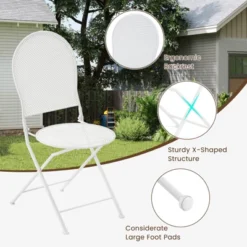 Tangkula 3 Piece Patio Set W/ Rattan-like Pattern Metal Patio Folding Bistro Set For 2 -Tangkula Shop GUEST cd446d25 f985 4086 bd79 f3e62b0e1aaa