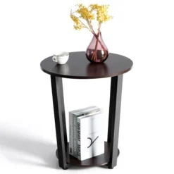 Tangkula 2-Tier Industrial Round End Table Metal Sofa Side Table W/ Storage Shelf 18 Tangkula 2-Tier Industrial Round End Table Metal Sofa Side Table W/ Storage Shelf -Tangkula Shop GUEST cd8c0b3f 9f15 4d27 afe0 edf5708d172f