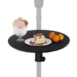 Tangkula Round Umbrella Table 20" Beach Umbrella Table W/1.5" Umbrella Hole Wood Grain Surface Height Adjustable Knob -Tangkula Shop GUEST cdae124c 61c8 4717 bb0c df93928a633b