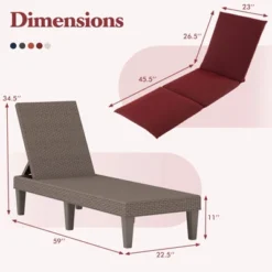 Tangkula Set of 2 Adjustable Patio Lounge Chairs with High-Density Red Cushions 6 Tangkula Set of 2 Adjustable Patio Lounge Chairs with High-Density Red Cushions -Tangkula Shop GUEST ce93beb5 da63 43ef a429 7fe2946393f6