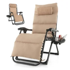 Tangkula Zero Gravity Chair Folding Recliner Lounge Chair W/ Cushion Cup Holder -Tangkula Shop GUEST cec6222e e623 40f1 b388 84fffb60a455