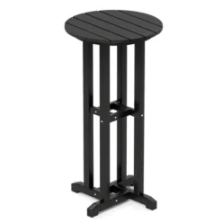 Tangkula 21.5" Round Bar Table Patio HDPE Bar Height Dining Table W/ Slatted Tabletop -Tangkula Shop GUEST cf07e2be b5ad 477b 8178 b1cb6f7e5c41