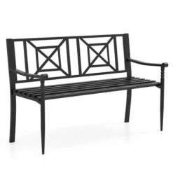 Tangkula 50-Inch Metal Patio Garden Bench, Heavy-Duty Outdoor Loveseat 15 Tangkula 50-Inch Metal Patio Garden Bench, Heavy-Duty Outdoor Loveseat -Tangkula Shop GUEST cf917074 15c7 4787 81ec 7645d629f594