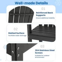 Tangkula 2PCS Outdoor HDPE Bar Stool Tall Adirondack Chair With Armrests And Footrest 30 Inches Counter Height Bar Stool 15 Tangkula 2PCS Outdoor HDPE Bar Stool Tall Adirondack Chair With Armrests And Footrest 30 Inches Counter Height Bar Stool -Tangkula Shop GUEST cfb84373 346c 4386 bb2b 009c9f23e314