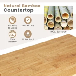 Tangkula 3-Tier Kitchen Island Cart Rolling Service Trolley W/ Bamboo Top Shelves 17 Tangkula 3-Tier Kitchen Island Cart Rolling Service Trolley W/ Bamboo Top Shelves -Tangkula Shop GUEST cfc9a2c3 433e 42c2 a795 f3a633bb1c80